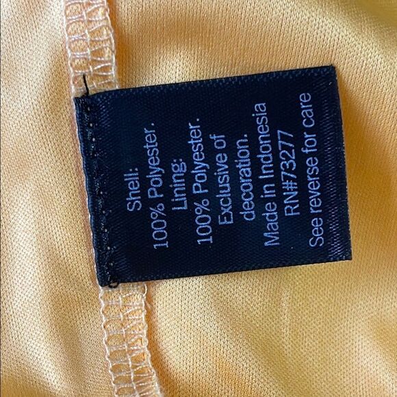 Simply Vera Vera Floral Wang Yellow Ruffled Flutter Sleeve Top XXL - Picture 5 of 5